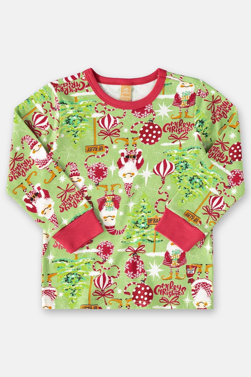 Pijama-Natalino-Unissex-Infantil--Verde--Up-Baby