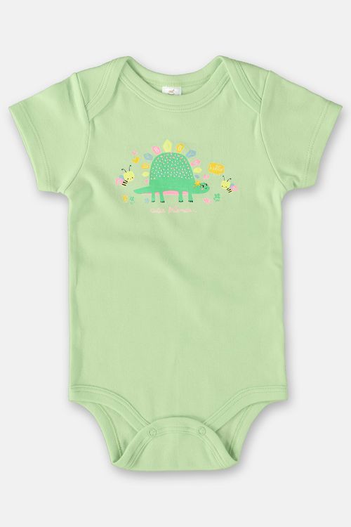 Body Manga Curta Essentials Estampado Menina (Verde) Up Baby