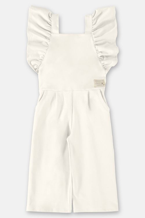 Macacão Nature Sustentável Menina (Off White) Up Baby