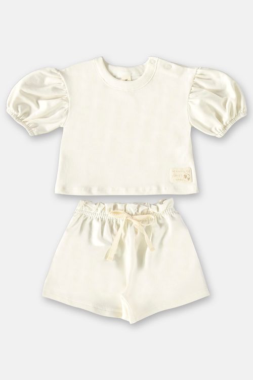 Conjunto Nature Infantil Menina (Off White) Up Baby