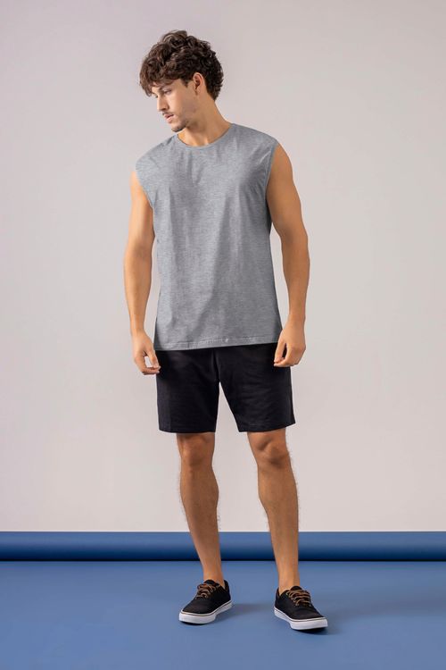 Camiseta Regata Masculina (Cinza) Just Basic