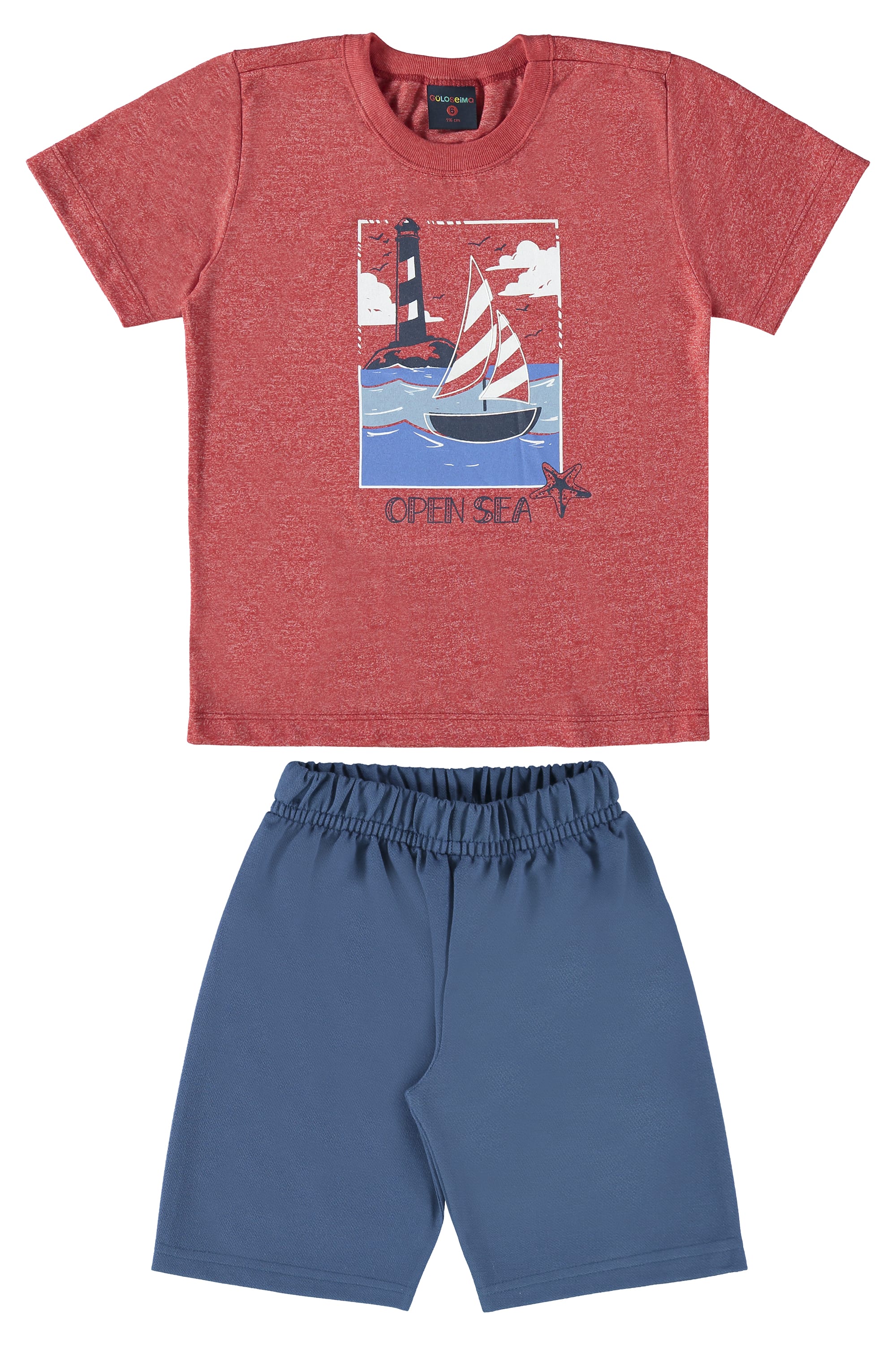 Conjunto Open Sea Infantil para Menino (Vermelho) Guloseima