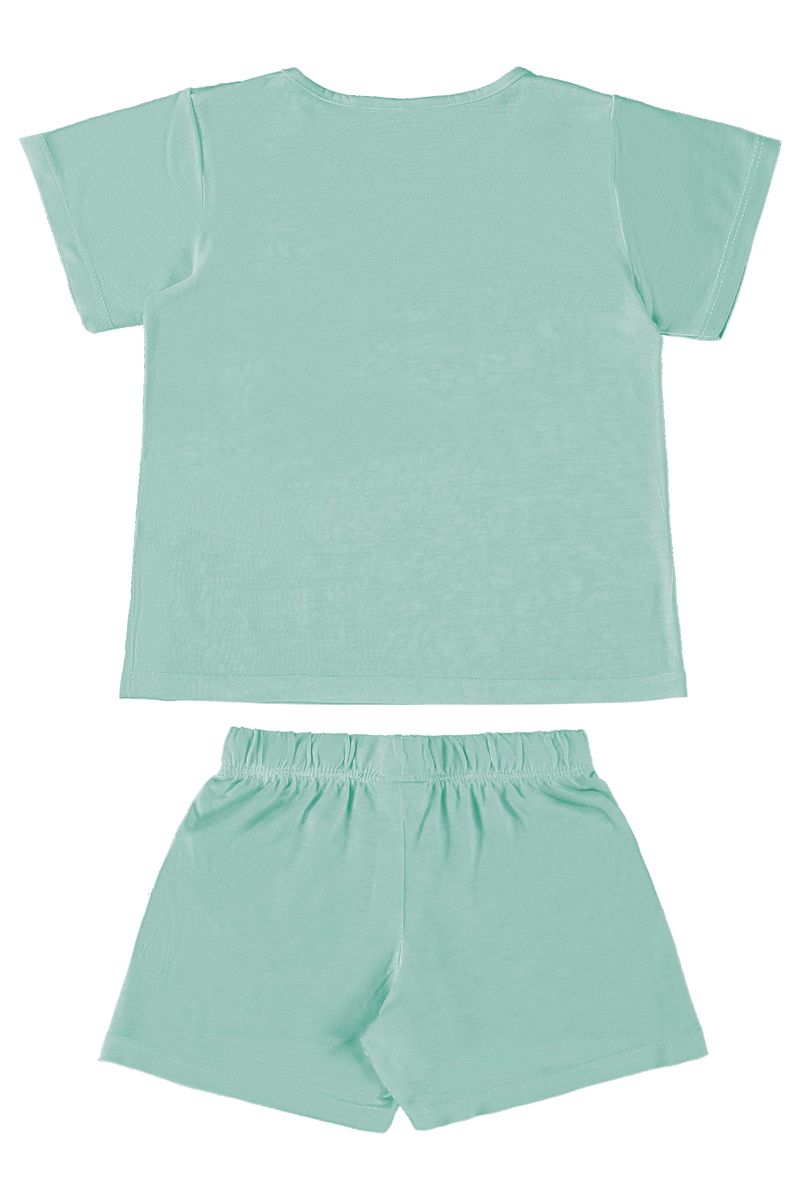 Pijama-Famous-Infantil-para-Menina--Verde--Bee-Loop