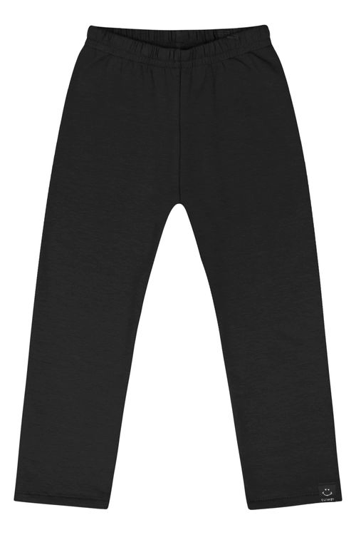 Calça Legging em Molecotton Infantil Menina (Preto) Quimby