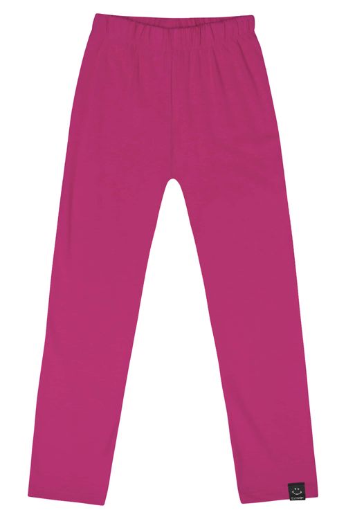 Calça Legging em Cotton Infantil Menina (Rosa) Quimby