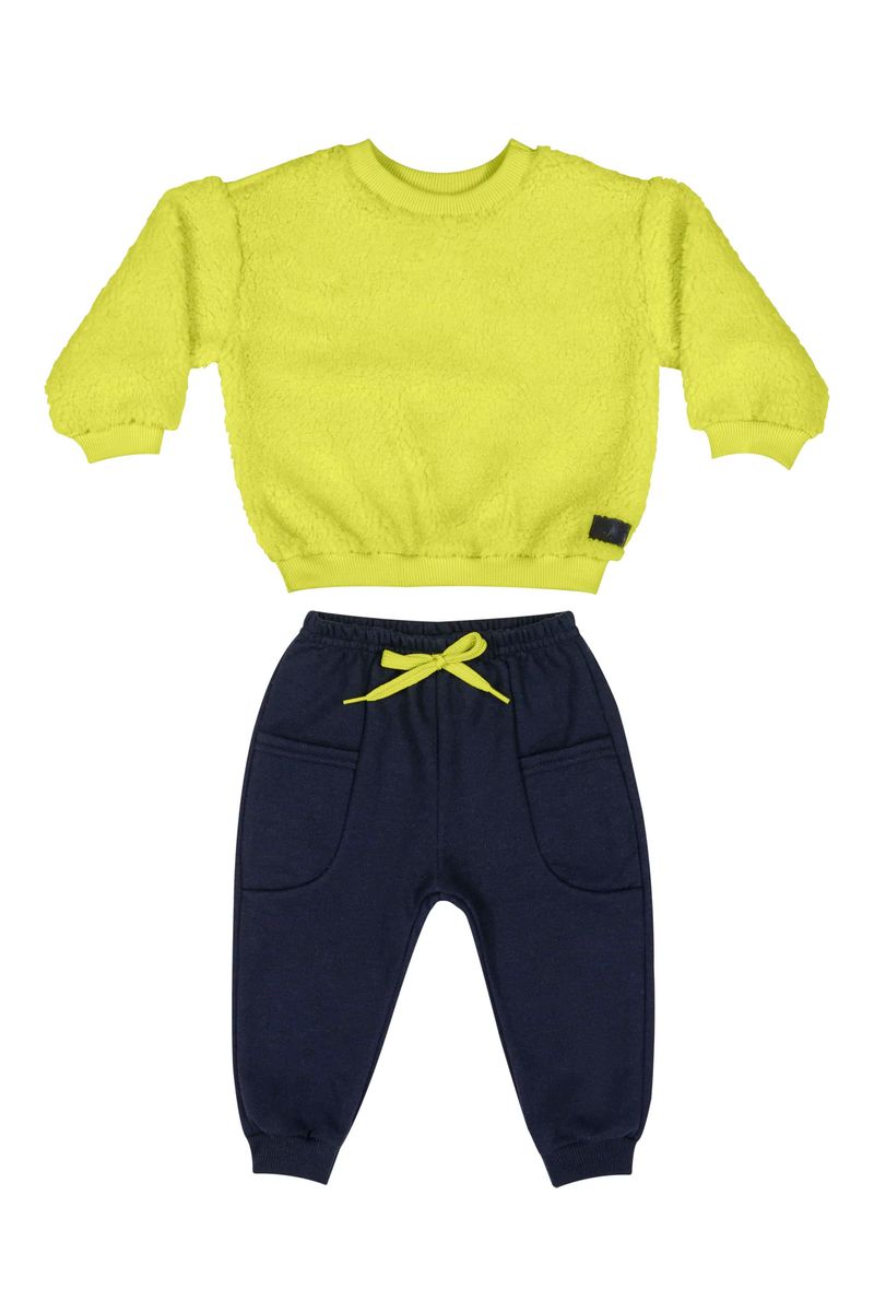Conjunto-Blusao-e-Calca-para-Bebe-Menino--Verde--Quimby