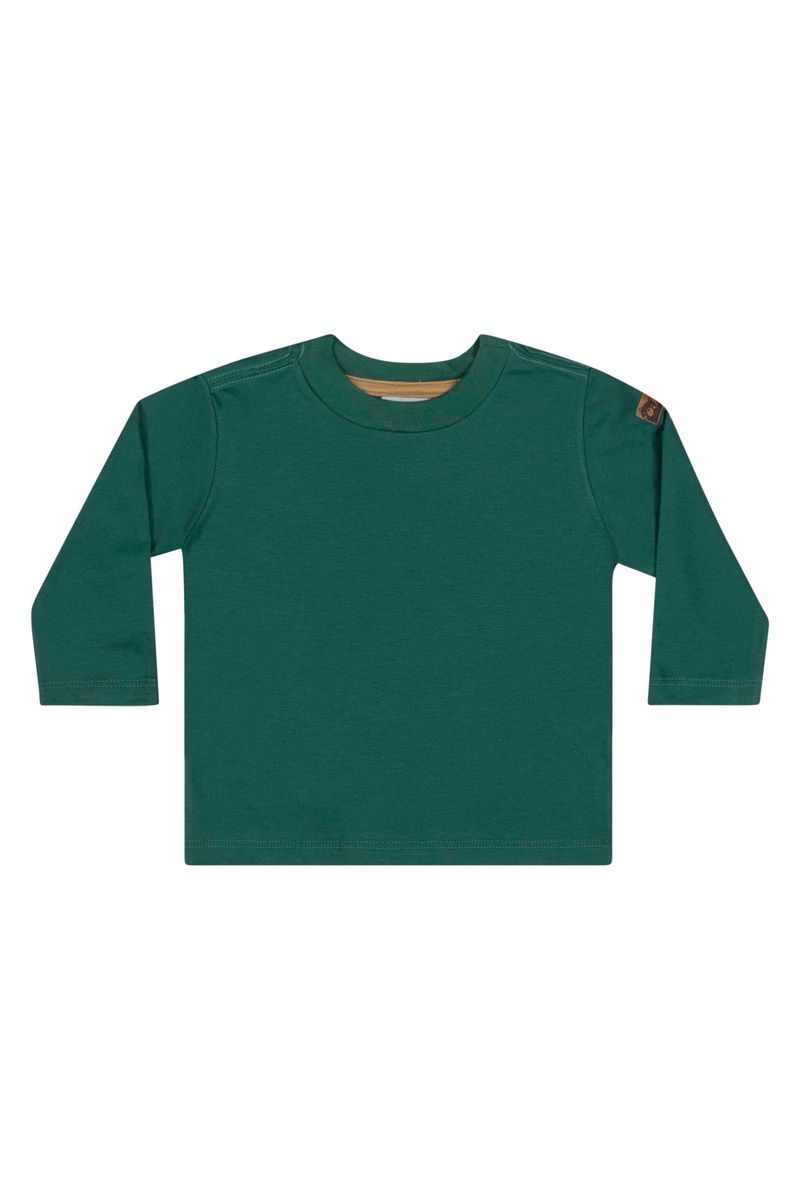 Conjunto-Camiseta-e-Jardineira-para-Bebe-Menino--Marrom--Quimby