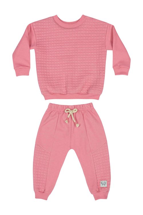 Conjunto Blusão e Calça para Bebê Menina (Rosa) Quimby