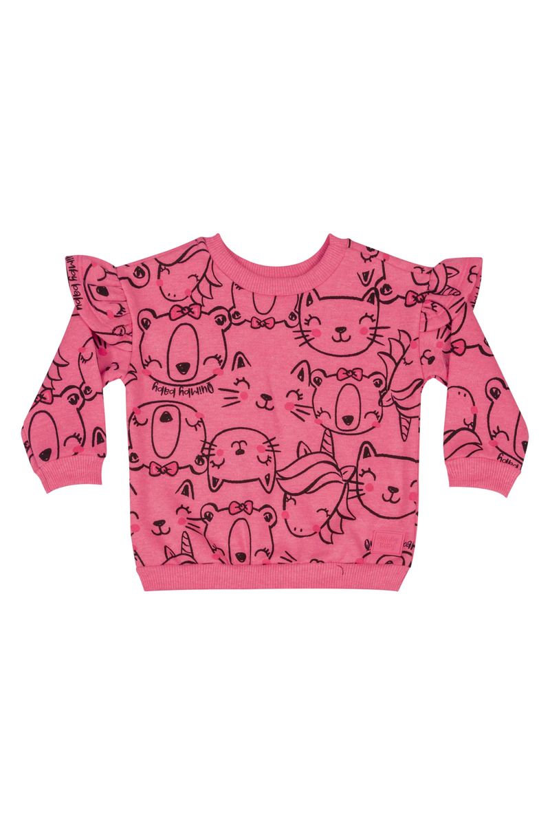 Conjunto-Blusao-e-Calca-para-Bebe-Menina--Rosa--Quimby