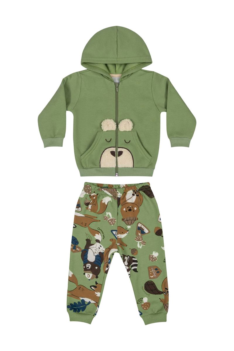 Conjunto-Jaqueta-e-Calca-para-Bebe-Menino--Verde--Quimby