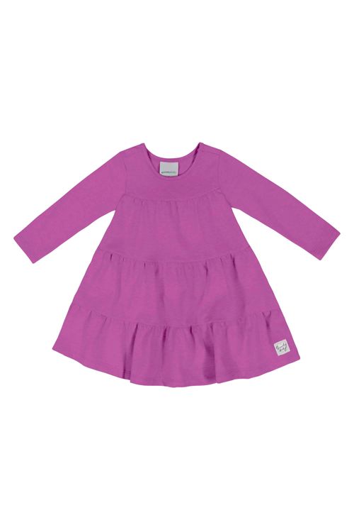 Vestido Manga Longa para Bebê (Roxo) Quimby