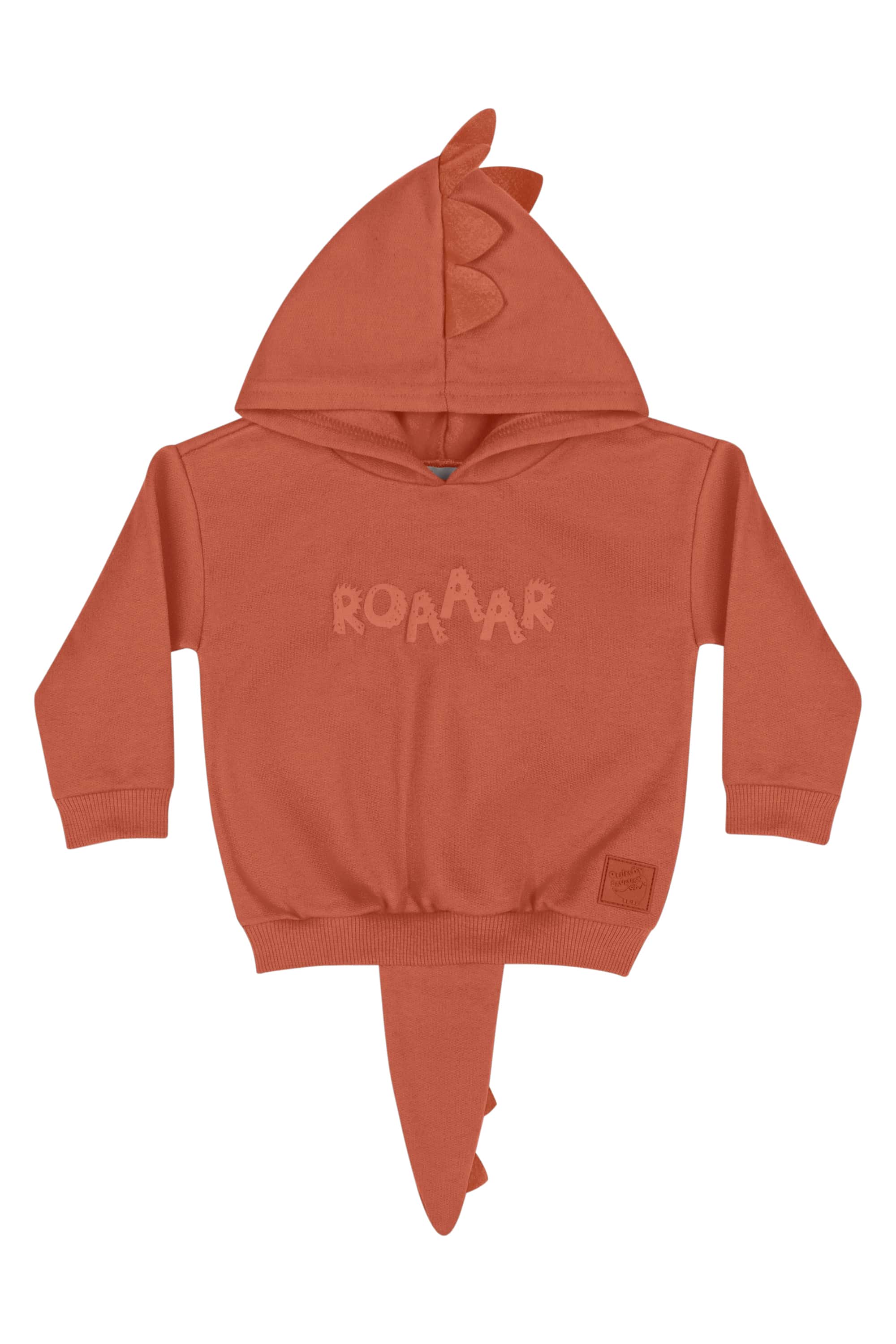 Blusão em Moletom Unissex para Bebê (Laranja) Quimby