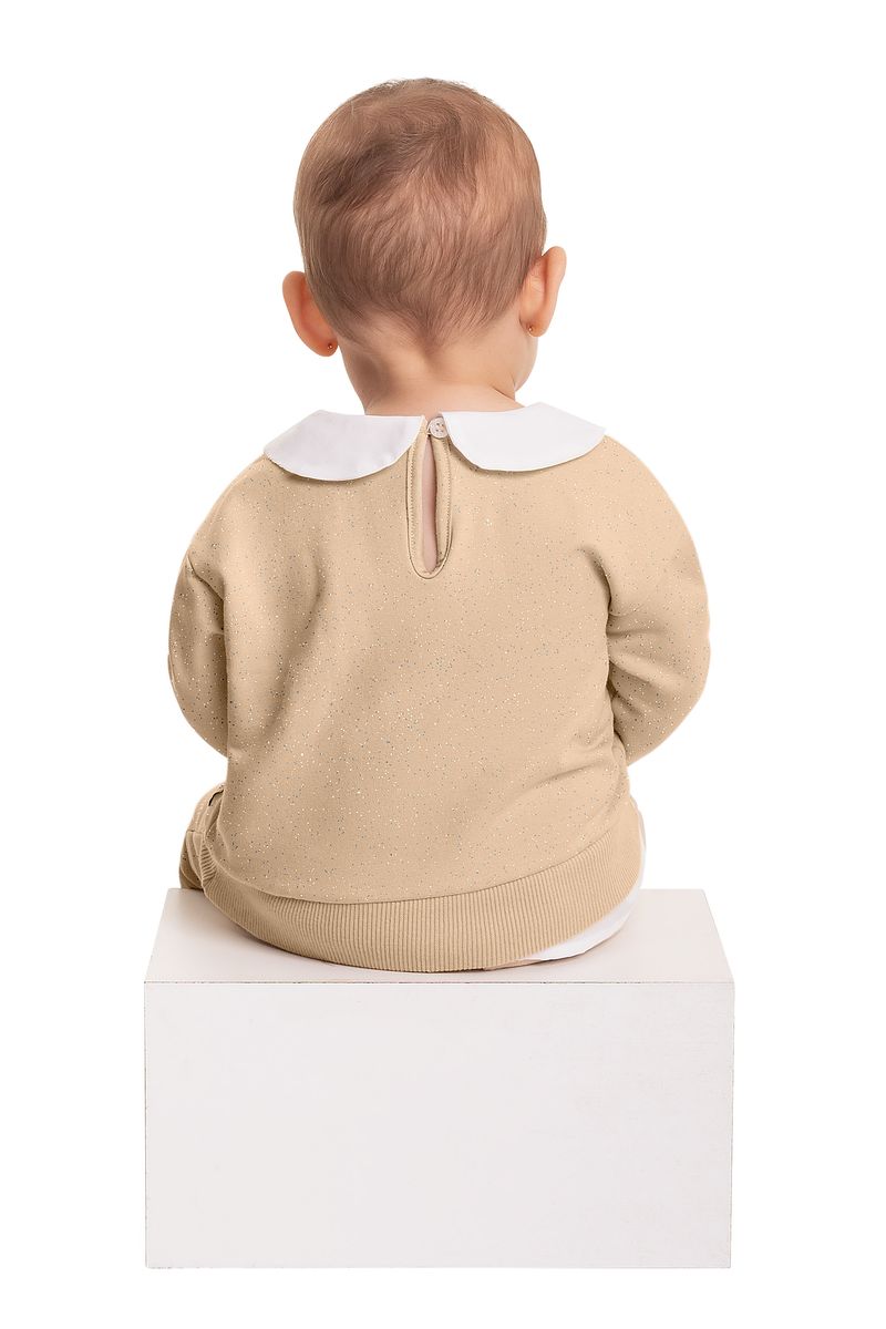 Conjunto-Blusao-e-Calca-para-Bebe-Menina--Bege--Quimby