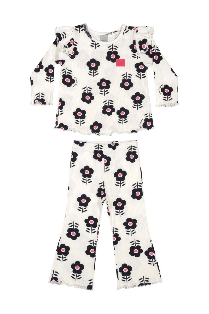 Conjunto-Blusa-e-Calca-Flare-para-Bebe-Menina--Branco--Quimby