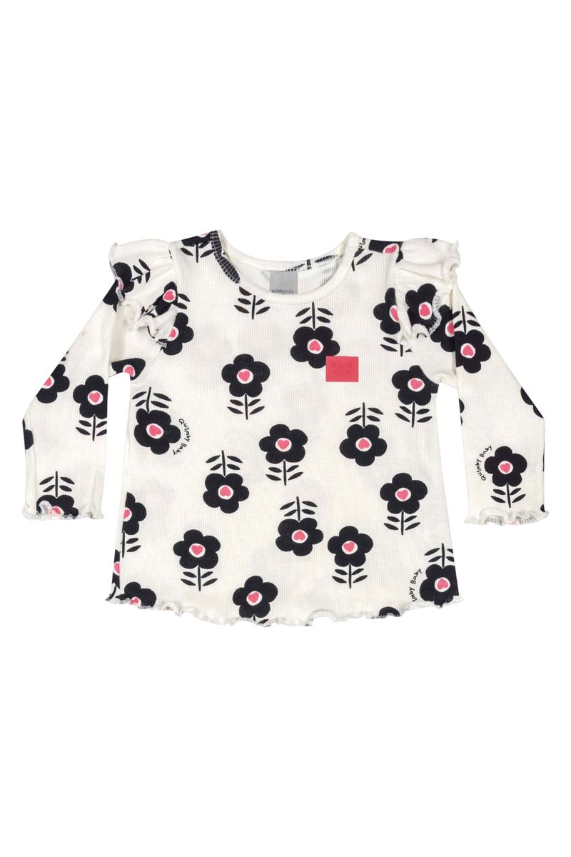 Conjunto-Blusa-e-Calca-Flare-para-Bebe-Menina--Branco--Quimby