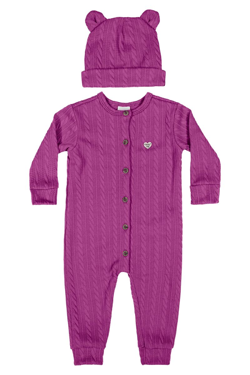 Macacao-e-touca-Trico-para-Bebe-Menina--Rosa-Pink--Quimby