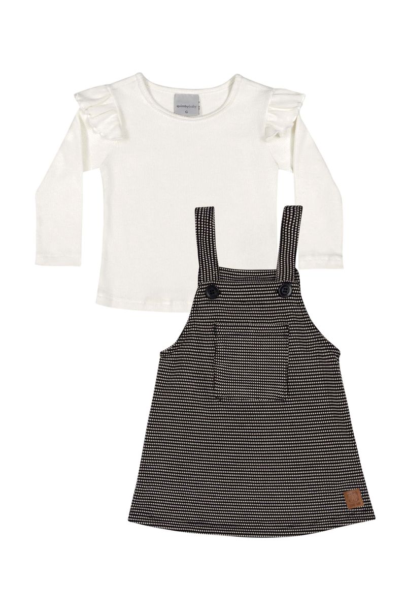 Conjunto-Blusa-e-Salopete-para-Bebe-Menina--Preto--Quimby