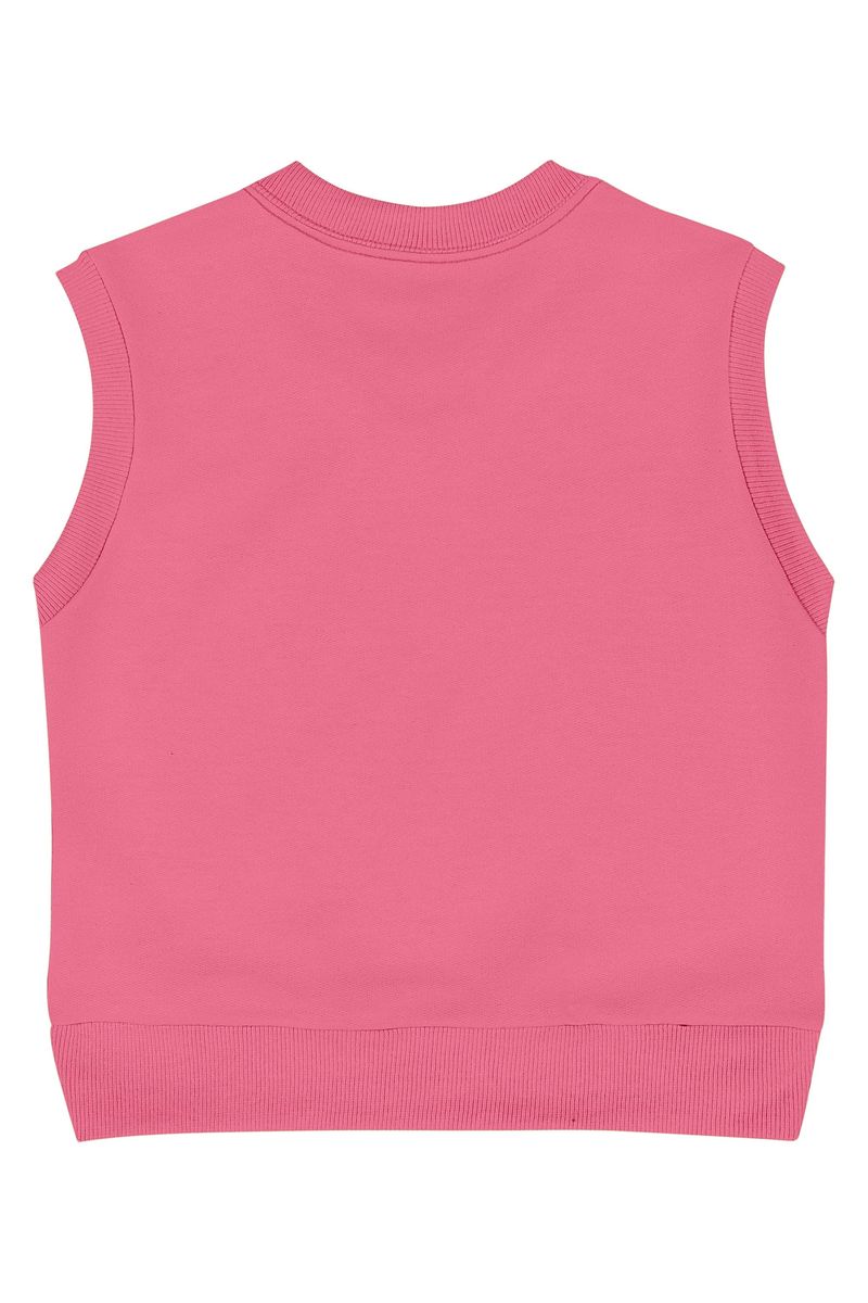 Colete-Basico-Infantil-Unissex-em-Moletom--Rosa-Pink--Quimby