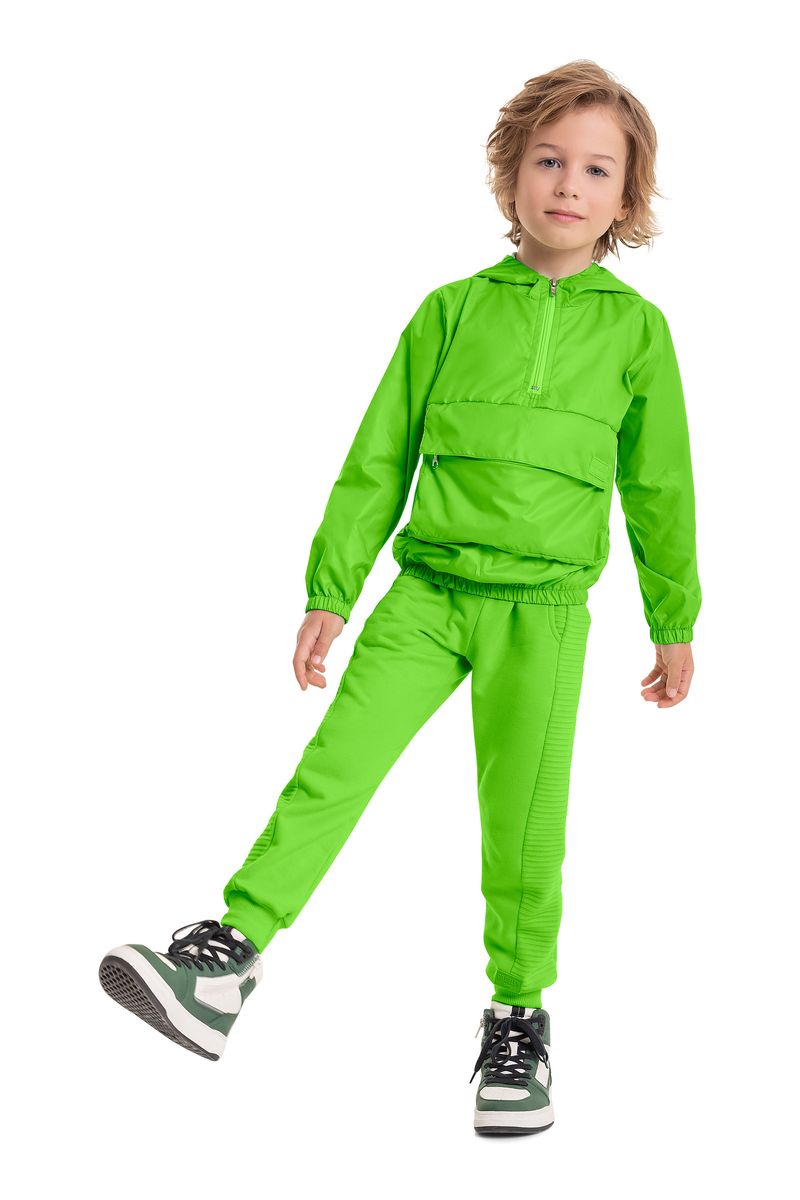Jaqueta-Corta-Vento-Infantil-Unissex--Verde--Quimby