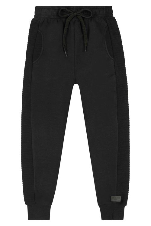 Calça Básica Infantil Unissex em Moletom (Preto) Quimby