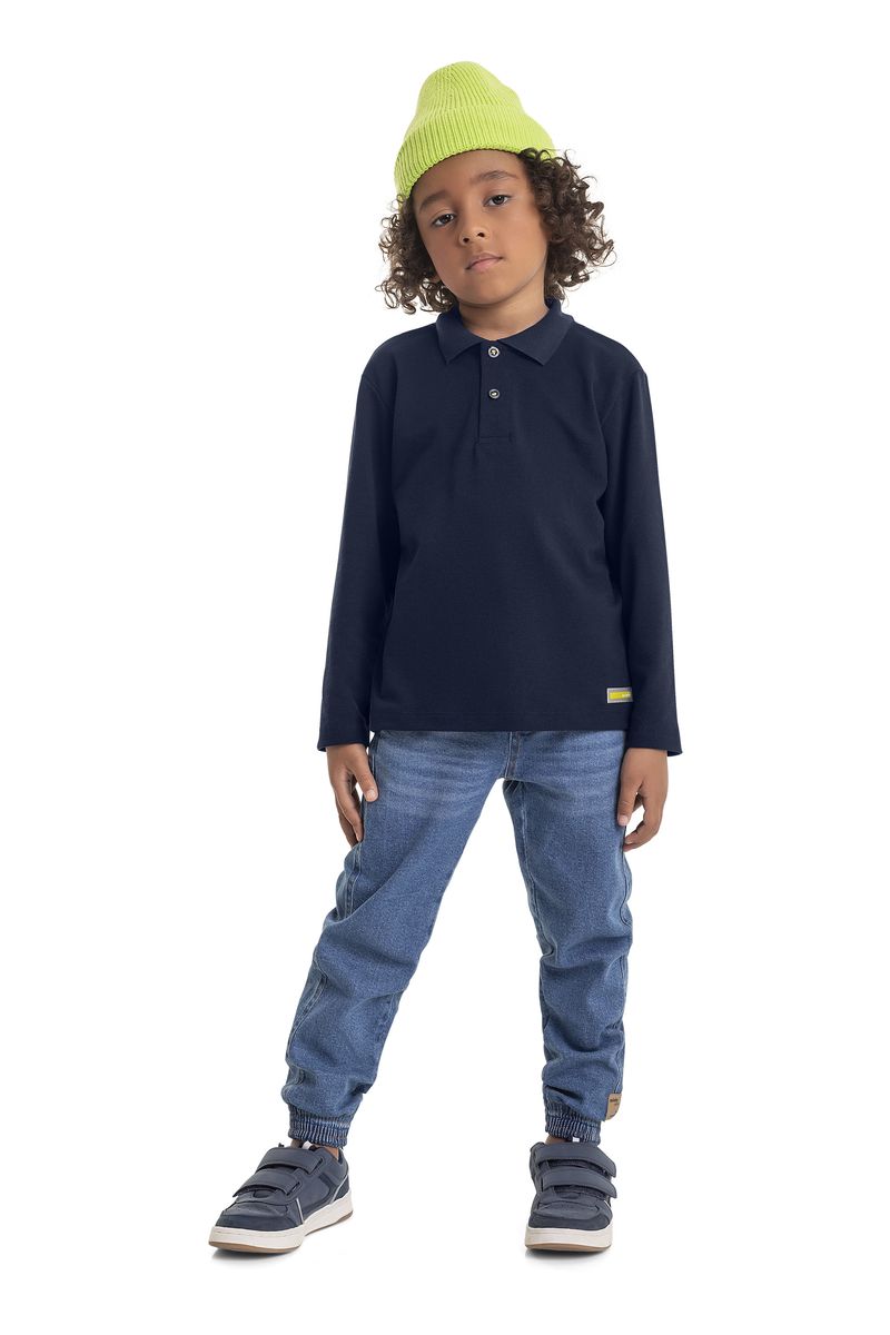 Polo-em-Piquet-Infantil-Menino--Azul-Marinho--Quimby