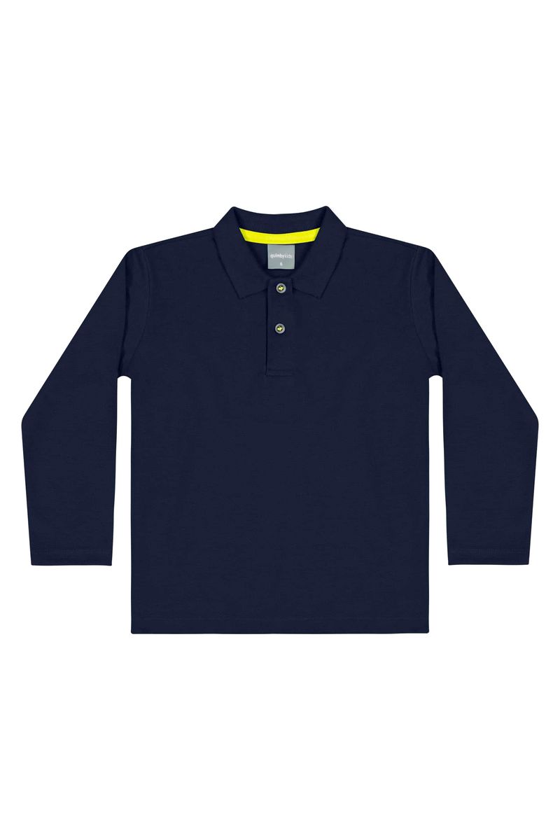 Polo-em-Piquet-Infantil-Menino--Azul-Marinho--Quimby