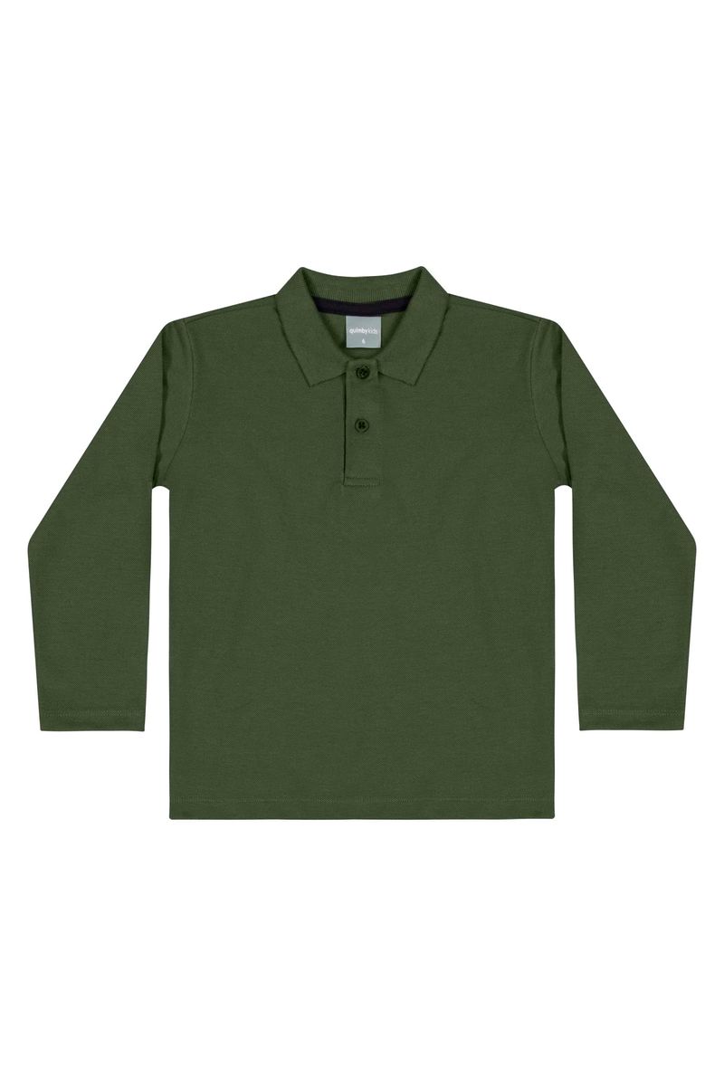 Polo-em-Piquet-Infantil-Menino--Verde-Escuro--Quimby