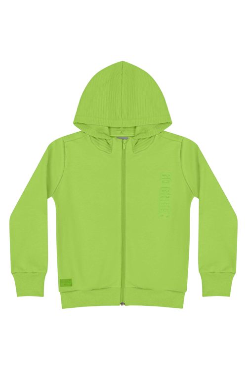 Jaqueta em Moletom Infantil Unissex (Verde) Quimby