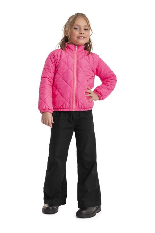 Jaqueta Puffer Infantil Menina (Rosa) Quimby