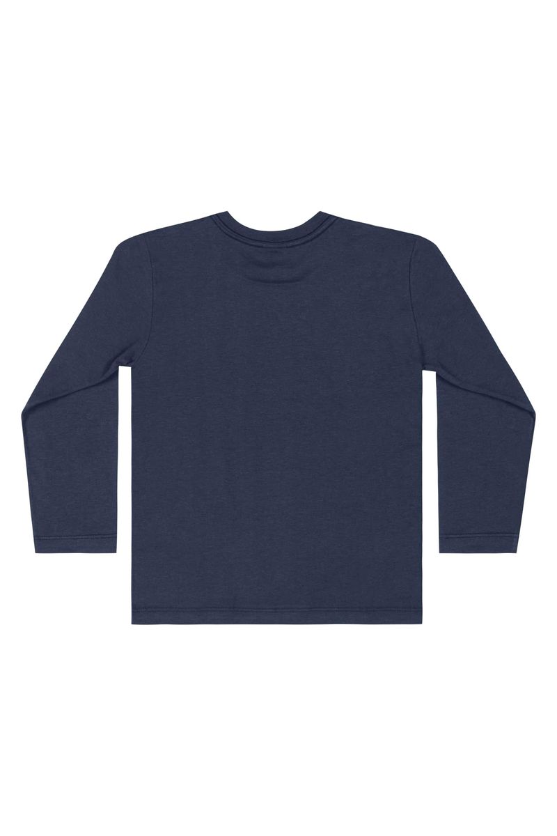 Camiseta-em-Meia-Malha-Infantil-Unissex--Azul-Marinho--Quimby