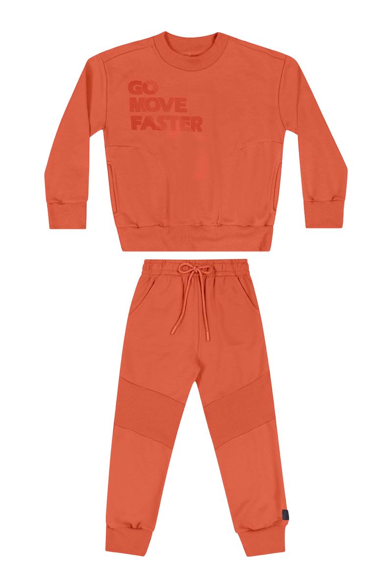 Conjunto-Blusao-e-Calca-em-Moletom-Infantil-Menino--Vermelho--Quimby