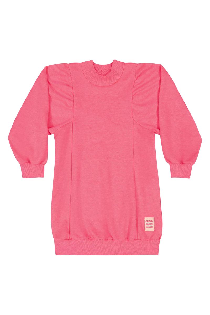 Vestido-em-Moletom-Infantil--Rosa--Quimby