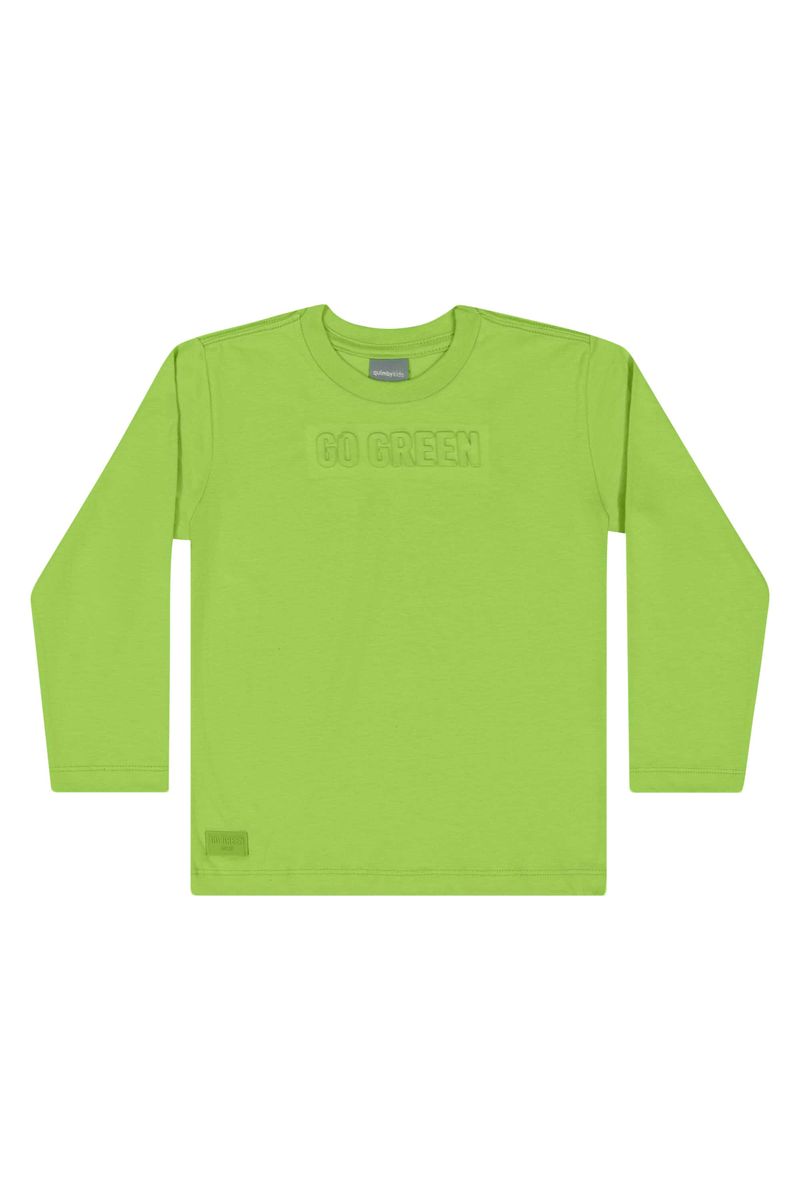 Camiseta-em-Meia-Malha-Infantil-Unissex--Verde--Quimby