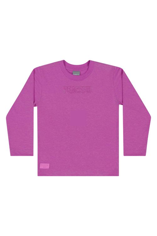 Camiseta em Meia Malha Infantil Unissex (Roxo) Quimby