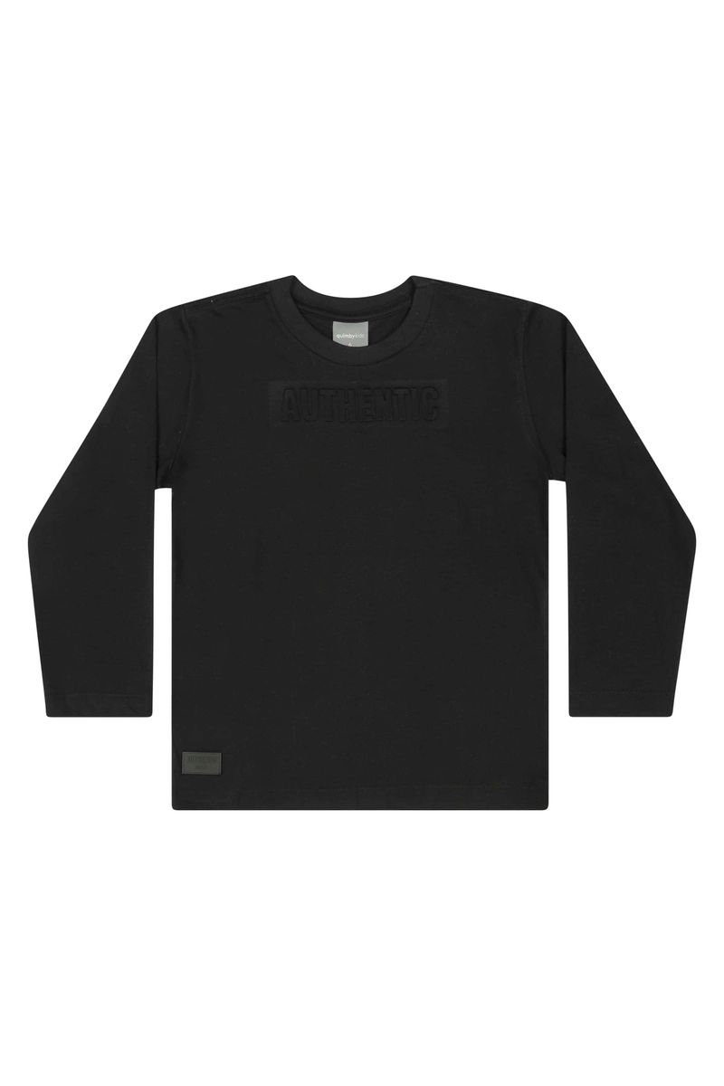Camiseta-em-Meia-Malha-Infantil-Unissex--Preto--Quimby