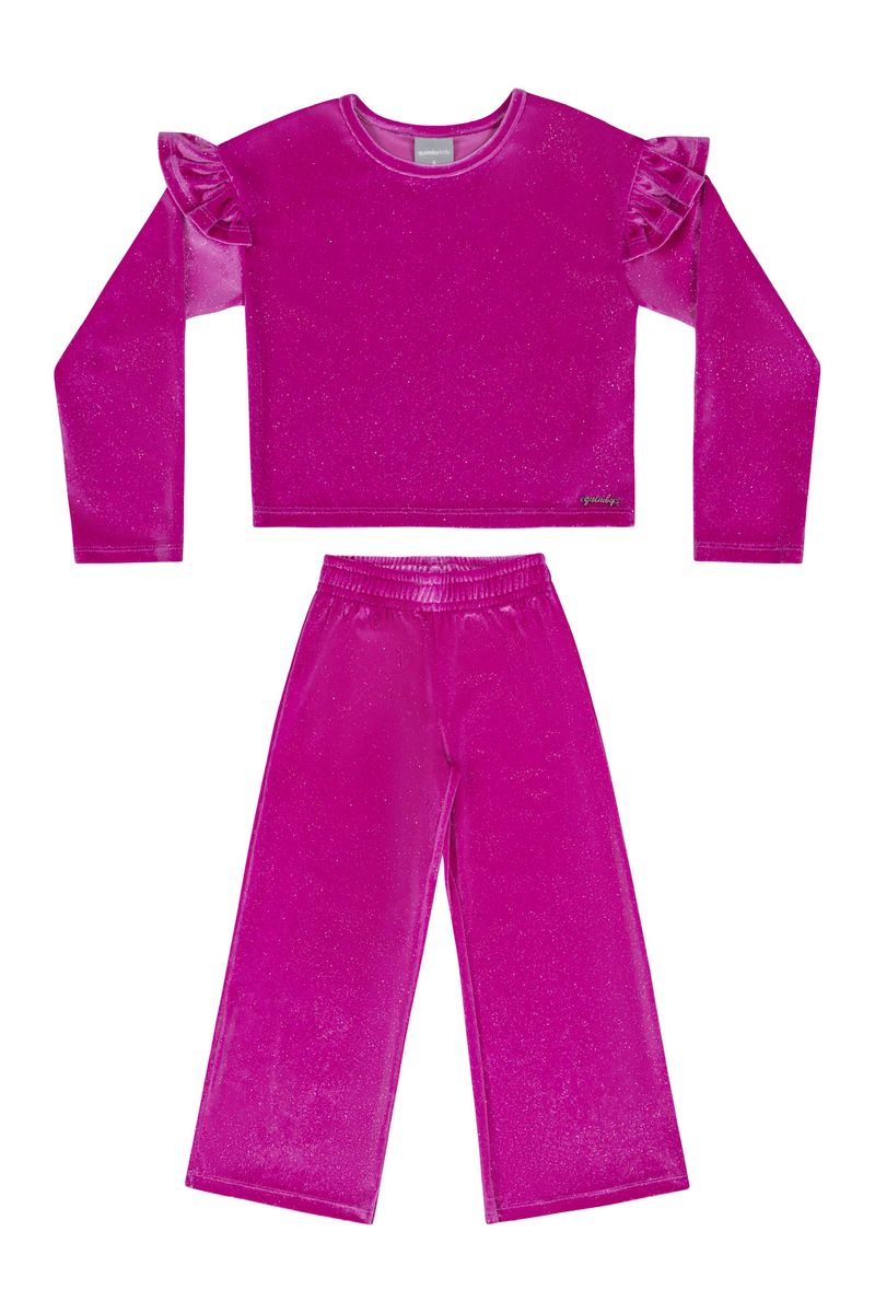 Conjunto-Cropped-e-Wide-leg-Infantil-Menina--Roxo--Quimby