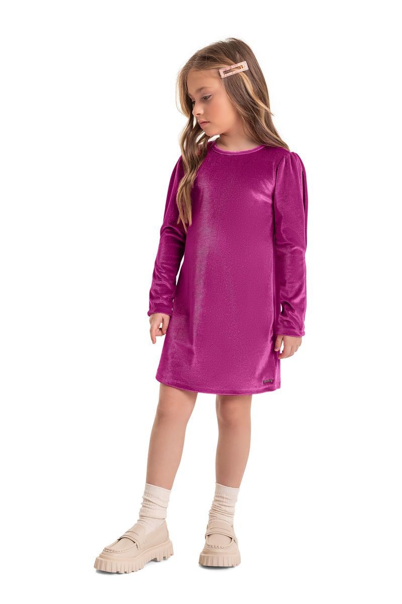 Vestido-em-Veludo-com-Glitter-Infantil--Preto--Quimby