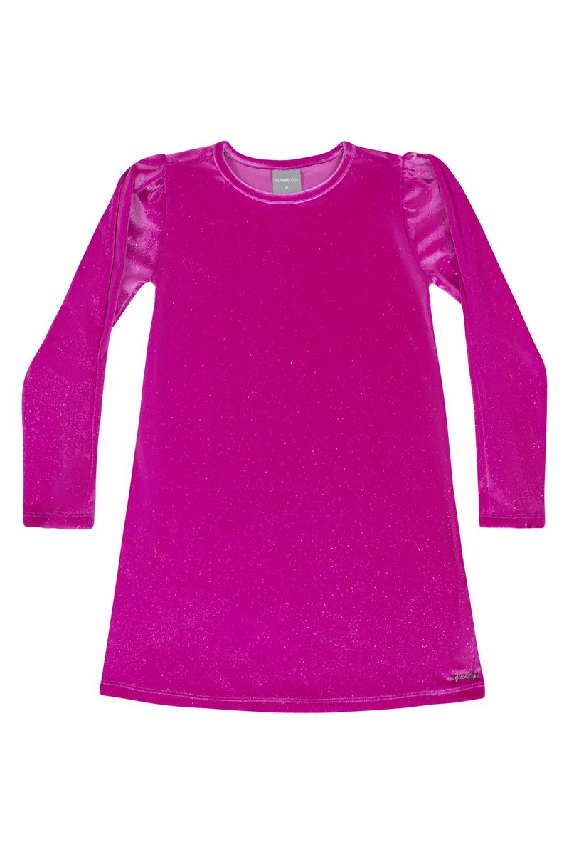 Vestido-em-Veludo-com-Glitter-Infantil--Preto--Quimby