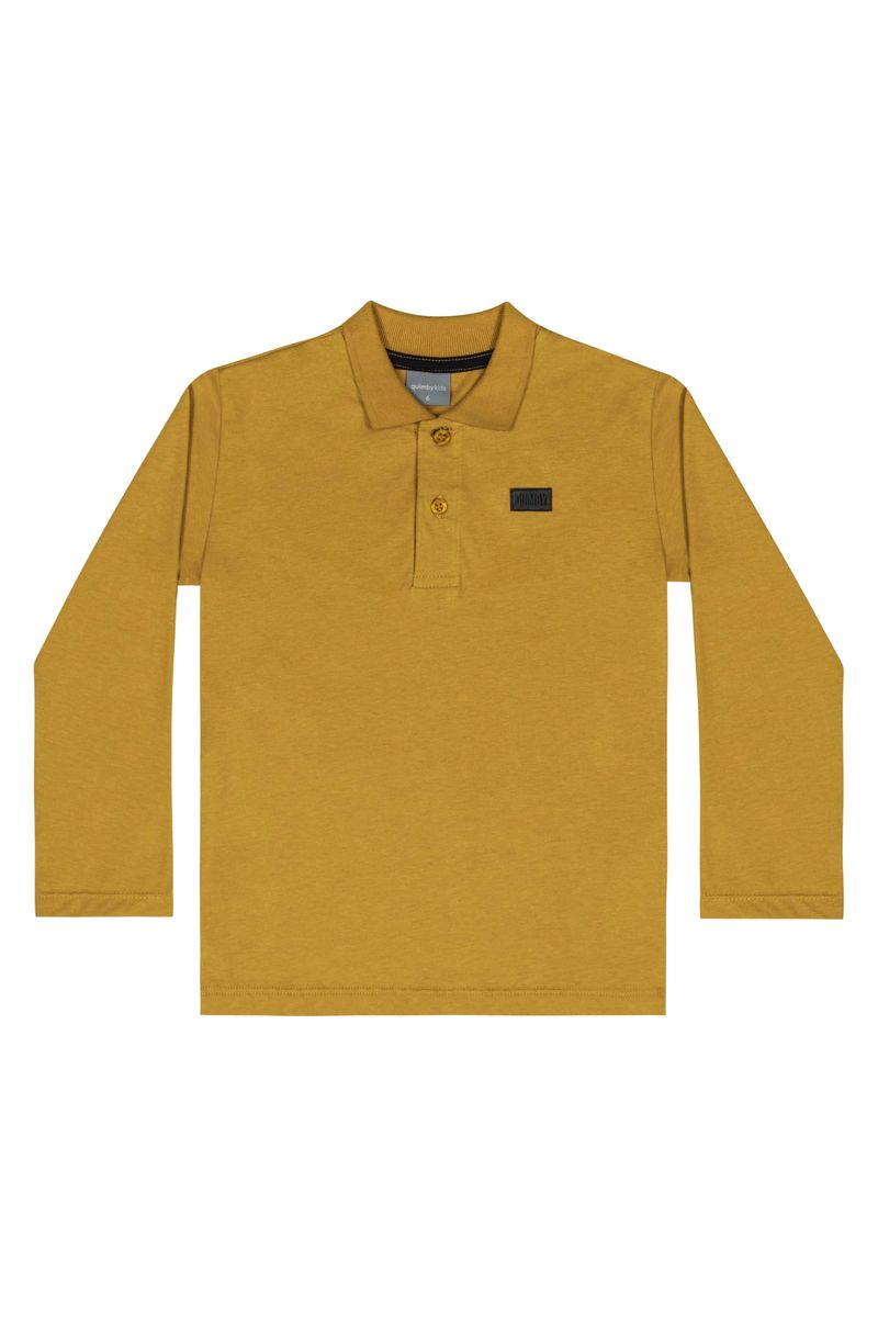 Polo-em-Meia-Malha-Infantil-Menino--Marrom--Quimby