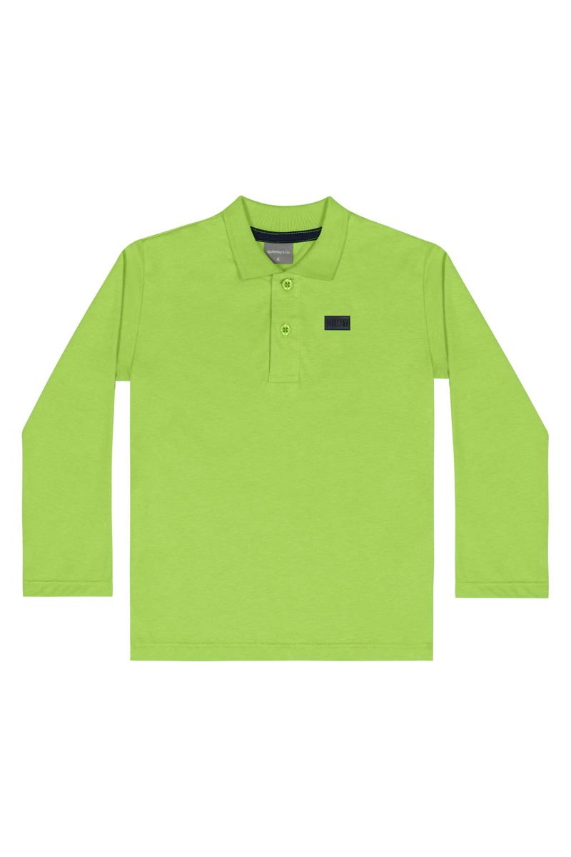 Polo-em-Meia-Malha-Infantil-Menino--Verde--Quimby