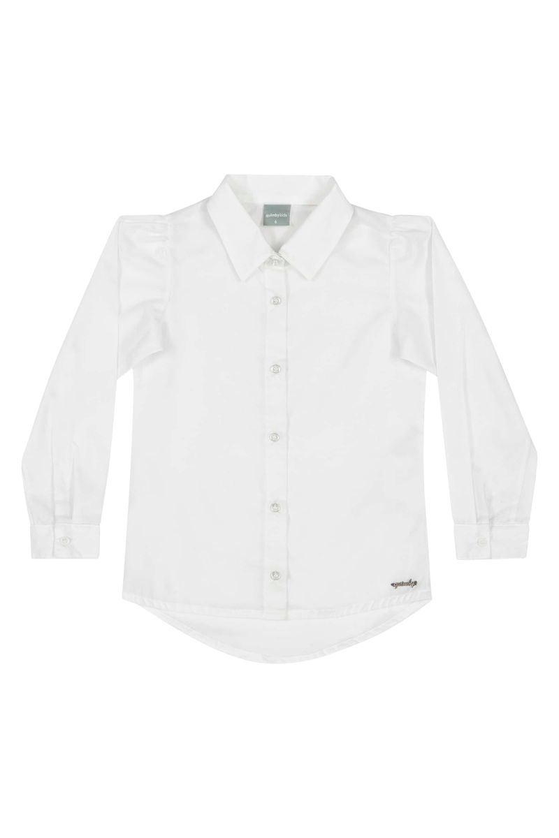 Camisa-em-Tricoline-Infantil-Menina--Branco--Quimby
