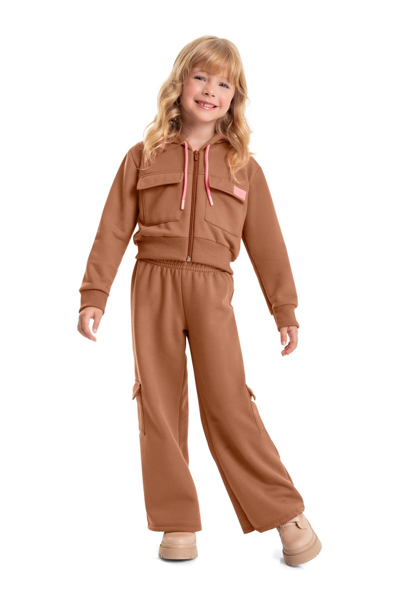 Conjunto-Jaqueta-Cropped-e-Wide-Leg-Infantil-Menina--Marrom--Quimby