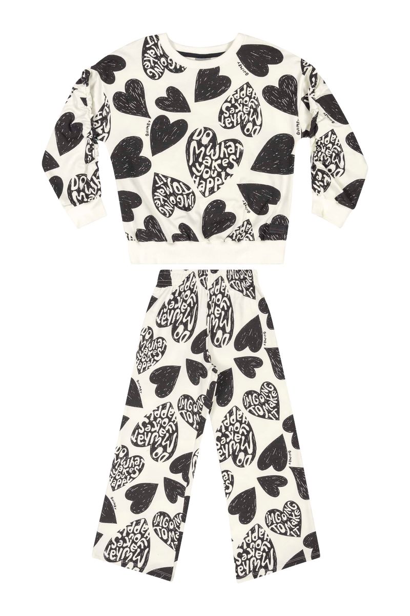 Conjunto-Blusao-e-Calca-Wide-Leg-Infantil-Menina--Branco--Quimby