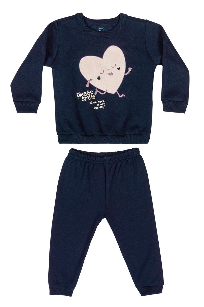 Conjunto-Blusao-e-Calca-Bebe-Menina--Azul-Marinho--Bee-Loop