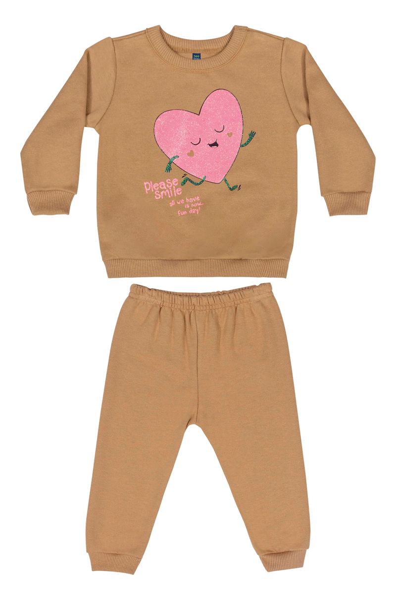 Conjunto-Blusao-e-Calca-Bebe-Menina--Marrom--Bee-Loop