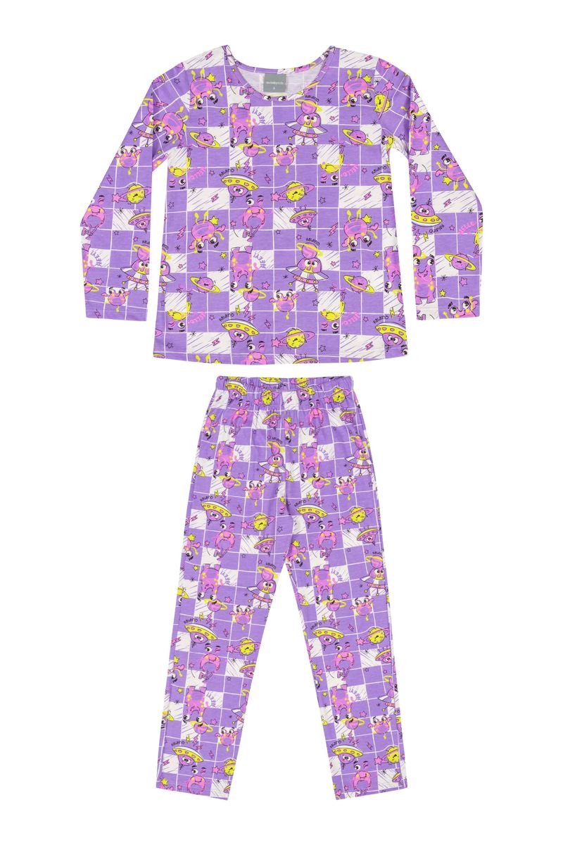 Pijama-Xadrez-Infantil-Menina--Roxo--Quimby
