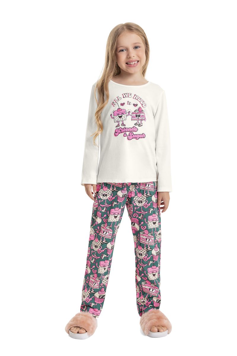 Pijama-Estampado-Infantil-Menina--Branco--Quimby