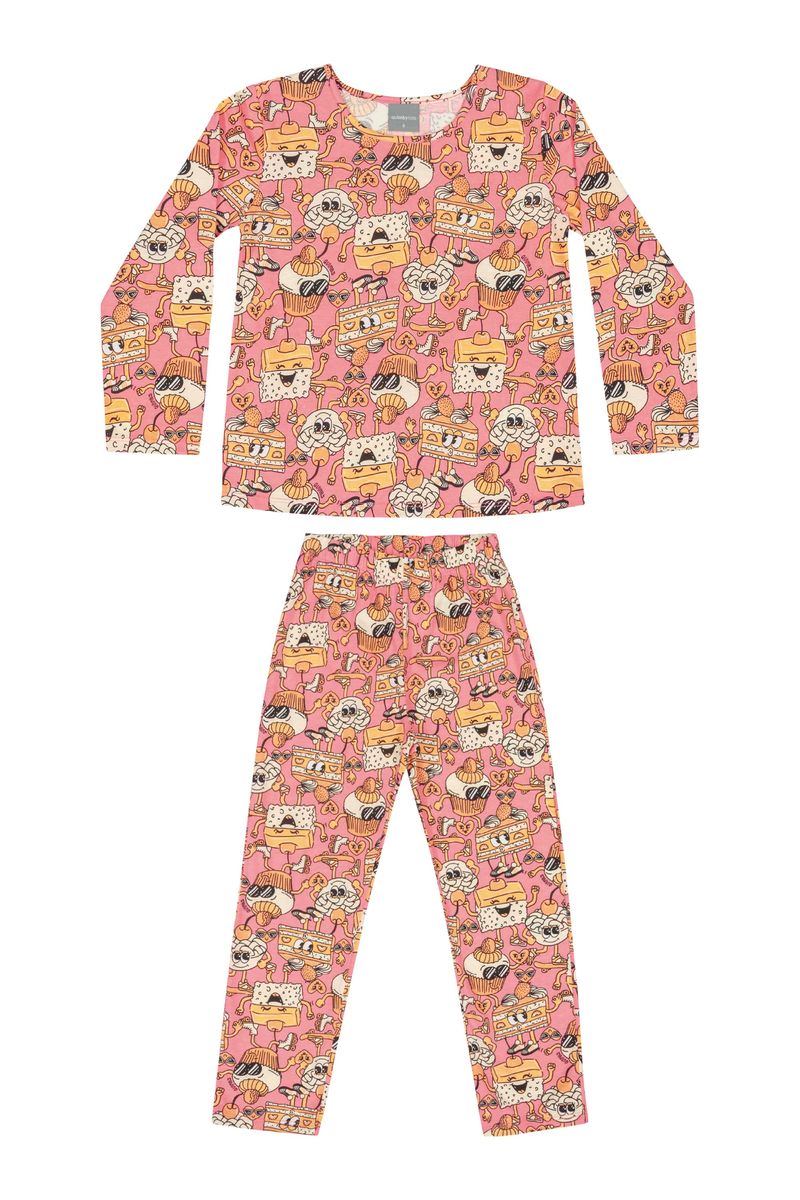 Pijama-Estampado-Infantil-Menina--Rosa-Pink--Quimby