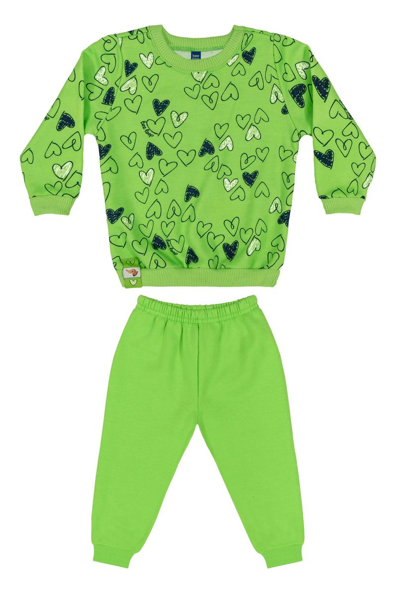 Conjunto-Blusao-e-Calca-Bebe-Menina--Verde--Bee-Loop