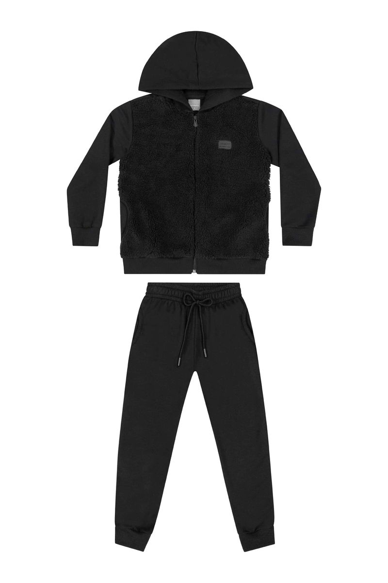 Conjunto-Jaqueta-e-Calca-Infantil-Menina--Preto--Quimby